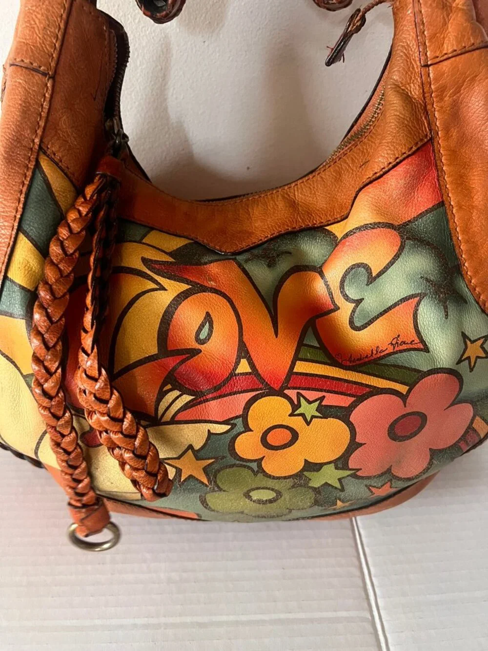 ISABELLA FIORE LOVE DOVE HOBO LEATHER BAG